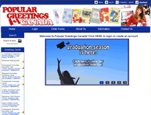 Tablet Screenshot of populargreetingscanada.com